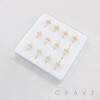 MULTI CZ CROSS CRUCIFIX  316L SURGICAL STEEL NOSE HOOP BOX